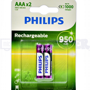 [PROD000136] Pilas Philips AAA x2 Recargables Niquel